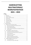 Samenvatting Multinationale Bedrijfsstrategie Master IZW Handelswetenschappen KU Leuven (2021-2022)