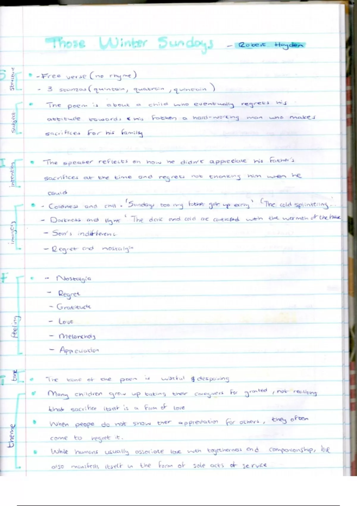 Summary Those Winter Sundays by Robert Hayden Analysis and background ...
