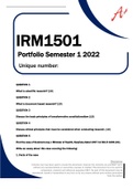 IRM1501 Portfolio Semester 1 2022