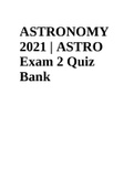 ASTRONOMY 2021 | ASTRO Exam 2 Quiz Bank