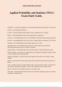 Applied Probability and Statistics &lpar;WGU&rpar; Exam Study Guide&period;