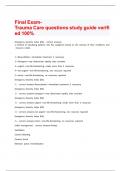 Final Exam-Trauma Care questions study guide verified 100&percnt;