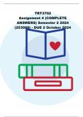 TRT3702 Assignment 4 &lpar;COMPLETE ANSWERS&rpar; Semester 2 2024 &lpar;253088&rpar;- DUE 2 October 2024