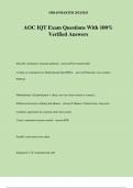 AOC IQT Exam Questions With 100&percnt; Verified Answers
