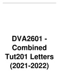 DVA2601 - Combined Tut201 Letters (2021-2022)