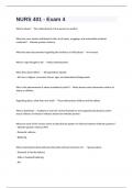 NURS 401 - Exam 4 questions and answers 