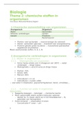 Samenvatting Biogenie 5.2 - leerboek, Thema 2: chemische stoffen in organismen