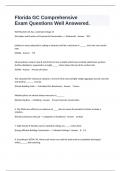 Florida GC Comprehensive Exam Questions Well Answered&period;