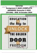 TRT3702 Assignment 5 QUIZ &lpar;COMPLETE ANSWERS&rpar; Semester 2 2024 &lpar;253380&rpar;- DUE 18 October 2024 &lpar;1&rpar; &commat;UNISA