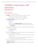 Class notes MAT 2010: 01 - Variables, Expressions, and Operators