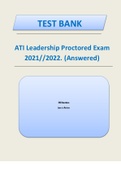 TEST BANK ATI Leadership Proctored Exam 2021//2022. (Answered)