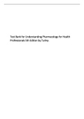 Test Bank for Understanding Pharmacology for Health Professionals 5th Edition by Turley