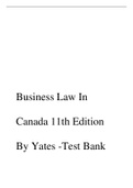 Business Law In Canada 11th Edition By Yates -Test Bank.pdf