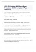  CIW IBA Lesson 8 Midterm Exam Questions With Guaranteed Pass Solutions&period;