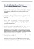 IBA Certification Exam Review Questions And All Correct Answers&period;