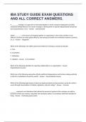  IBA STUDY GUIDE EXAM QUESTIONS AND ALL CORRECT ANSWERS&period;