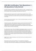 CIW IBA Certification Test &lpar;Questions 1 - 20&rpar; Questions Fully Solved&period;