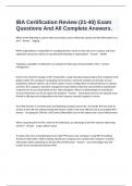  IBA Certification Review &lpar;21-40&rpar; Exam Questions And All Complete Answers&period;
