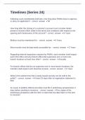 Timelines Question and answers correctly solved 2024&sol;2025