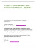 BSN 225 - HESI FUNDAMENTALS EXAM QUESTIONS WITH COMPLETE SOLUTIONS
