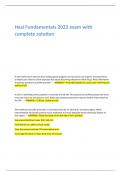 Hesi Fundamentals 2023 exam with complete solution