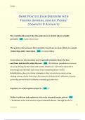 CRIME PRACTICE EXAM QUESTIONS WITH VERIFIED ANSWERS&comma; ALREADY PASSED&excl; &lpar;COMPLETE & ACCURATE&rpar;