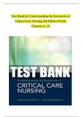 TEST BANK For Understanding the Essentials of Critical Care Nursing&comma; 3rd Edition by Perrin&comma; All Chapters 1 to 19 complete Verified editon ISBN&colon; 9780134146348
