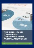 DPT FINAL EXAM &lpar;COMPILED&rpar; QUESTIONS WITH ACTUAL ANSWERS&excl;&excl;
