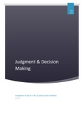 Summary of Judgment & Decision Making