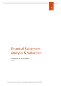 Summary of Financial Statement Analysis & Valuation (Seminars)