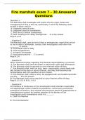 Fire marshals exam 7 &ndash; 30 Answered Questions