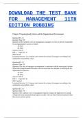 DOWNLOAD THE Test Bank for Management 11th Edition Robbins&period;