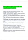 Family Theory & Dynamics Exam 1 Questions and Answers