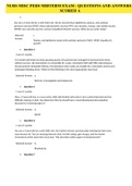 NURS MISC PEDS MIDTERM EXAM - QUESTIONS AND ANSWERS - SCORED A