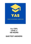 180 Hour i to i TEFL ALL Quiz & Test  Answers  