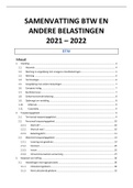 Samenvatting BTW Master AF Handelswetenschappen KU Leuven (2021-2022)