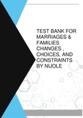 TEST BANK FOR MARRIAGES & FAMILIES CHANGES , CHOICES, AND CONSTRAINTS BY NIJOLE
