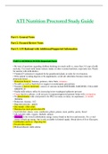 ATI Nutrition Proctored Focused Review &lpar;2022&rpar; &vert;ATI Nutrition Proctored Part 1&colon; General Notes Part 2&colon; Focused Review Notes Part 3&colon; ATI Rational with Additional&sol;Supported Information