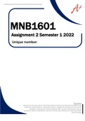 MNB1601  Assignment 2 Semester 1 2022 