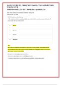 Test Bank - Bates Guide To Physical Examination and History Taking&comma; 13th Edition &lpar;Bickley&comma; 2021&rpar;&comma; Chapter 1-20 &vert; All Chapters