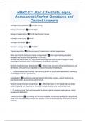 NURS 171 Unit 2 Test Vital signs&comma; Assessment Review Questions and Correct Answers
