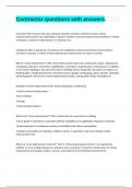 Contractor questions with answers