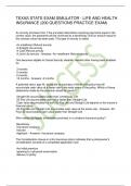 TEXAS STATE EXAM SIMULATOR - LIFE AND HEALTH INSURANCE &lpar;200 QUESTIONS PRACTICE EXAM&rpar;