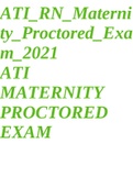 ATI RN Maternity Proctored Exam 2021.