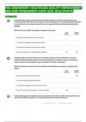 PRE-ASSESSMENT&colon; HEALTHCARE QUALITY IMPROVEMENT AND RISK MANAGEMENT EXAM 2024-2025 UPDATE&period;
