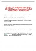 Oracle FCCs Certification Exams &lpar;Latest 2024&sol; 2025 Updates STUDY BUNDLE PACKAGE&rpar; Questions and Verified Answers&vert; 100&percnt; Correct &vert; Grade A