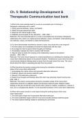 Ch&period; 5&colon; Relationship Development & Therapeutic Communication test bank for Communication in Nursing 8th Edition Julia Balzer Riley Questions & Complete Solutions 2024&sol;2025&period;