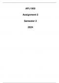 AFL1502 Assignment 2 &lpar;Detailed Answers&rpar; Semester 2 2024