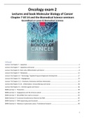 Summary Oncology Exam 2 (BMW seminars + Book + Lectures) - Molecular Biology of Cancer, ISBN: 9780198833024  Oncology (AB_1184)