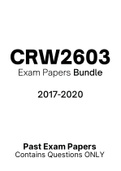 CRW2603 - Exam Questions PACK (2017-2020)